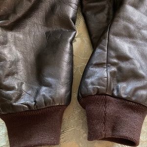 LL Bean Leather Bomber Jacket